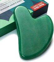 【LZ】◆㍿♣  Natural Jade Pedra Gua Sha Board terapia de acupuntura tratamento Trigger Point Gua Sha Raspagem Ferramenta SPA