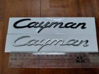 โลโก้ตัวอักษร เคย์แมน ติด ปอเช่ พอร์ช สีเงิน/ดำ ขนาด 17 * 3.5 cm CAYMAN 718 Porsche letter logo for rear trunk