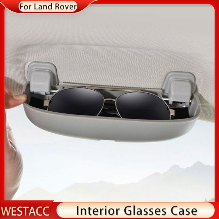 ABS Car Sunglass Holder Glasses Case Clip for Land Rover Freelander  Discovery 345 Evoque Glasses Storage Accessories