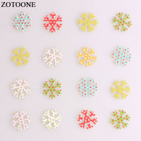 ZOTOONE Snowflake Wodden Buttons For Clothing DIY Scrapbooking Needlework Craft Sewing Christmas Wood Buttons Accessories E Haberdashery