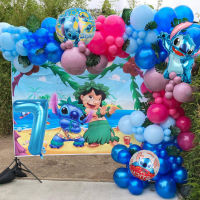 133Pcs Lilo &amp; Stitch Theme วันเกิดลูกโป่ง Arch Garland Chain Kit เด็กของเล่นเป่าลม Globos ของขวัญ Supplies