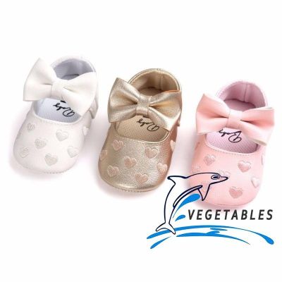 ☌ VEE-ตุ๊กตาเด็กน่ารักใหม่เด็กทารกเด็กอ่อนรองเท้าหนัง PU Bownot บัลเล่ต์ 0-18 เดือน