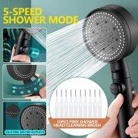 5 Modes Rainfall Showerhead with Hose and High PressureEco-Friendly Shower Head with One-Key Water StopBathroom Accessories