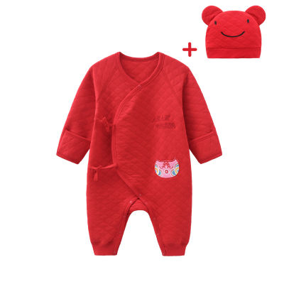 Thicken Jumpsuit Newborn Clothes Newborn Pajamas Baby Clothes Boys and Girls Crawling Underwear 0-9 Months XB299