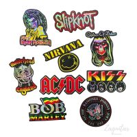 ‼️พร้อมส่ง‼️แพค 9 ชิ้น สติ๊กเกอร์วงดนตรีร็อค Nirvana ACDC slipknot แบบสะท้อน ติดแน่นทนทาน