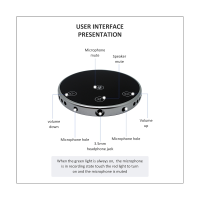 USB Mic Desktop Omnidirectional Voice Pickup Touch Keys With 3.5mm Audio Jack For Call PC