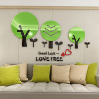 Cartoon Tree 3D Acrylic Wall Stickers Bedroom Living Room Sofa TV Creative Background Wall Decoration Stickers