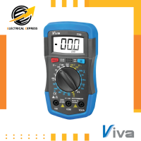 VIVA ดิจิตอลมัลติมิเตอร์(Digital Multimeter) รุ่น 33D วัดกระแสไฟ แรงดันไฟ ความต้านทาน เช็คความต่อเนื่อง ทรานซิสเตอร์และไดโอด สินค้ารับประกัน 1 ปี