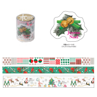 mt Christmas set A MTCMAS128 เทปตกแต่งวาชิ คริสต์มาสชุด A แบรนด์ KAMOI mt masking tape ประเทศญี่ปุ่น