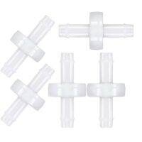 5Pcs Check Valve PVDF Wear-Resistant One-Way Check Valve for Fuel Gas Liquid Air 1/4 Inch 6 mm