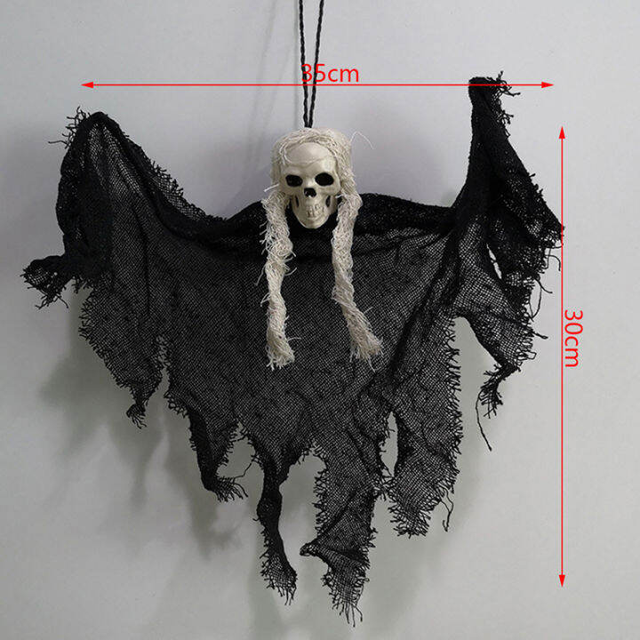 uni-halloween-hanging-skull-head-ghost-haunted-house-escape-horror-props-ornament-ตกแต่งคริสต์มาส