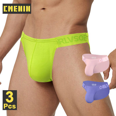 CMENIN ORLVS 3Pcs Hot Cotton Breathable กางเกง Jockstrap กางเกงในชายชุดชั้นในชายเซ็กซี่ชุดชั้นในชาย Underpants OR6255