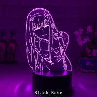 Led Night Light Zero Two Figure Table 3d Lamp for Bed Room Decor Light Anime Waifu Gift Darling In The Franxx Zero Two Lamp