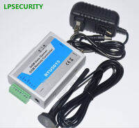 LPSECURITY พร้อมอะแดปเตอร์ RTU5015ผู้ให้บริการเปิดประตู GSM พร้อมสัญญาณเตือนการควบคุมระยะไกล SMS 1เอาต์พุต 2อินพุต