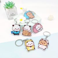 【LZ】◙✌♗  Cute Cartoon Panda Bear Pendant Keychain Corrente chave de animal engraçado Saco do telefone móvel do carro pendurado jóias para crianças Presente