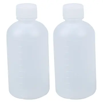 2pcs 500ml PP Plastic Wide Mouth Cylinder Liquid Storage Bottle Container White | Harfington