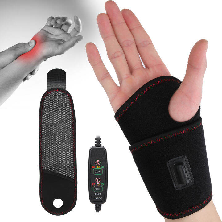 [Wondering] Heating Wrist Brace Hot Compress Arthritis Pain Relief Wrist Hand Support Brace Lazada