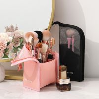 1 Pc Makeup Bag for Women Clear Zipper Travel Brush Holder Toiletry Cosmetic Bag