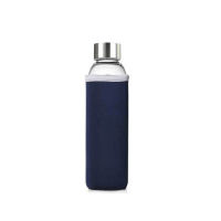 UPORS Glass Water Bottle 280ml360ml550ml Sport Bottle with Stainless Steel Lid and Protective Bag BPA Free Travel Drink Bottle