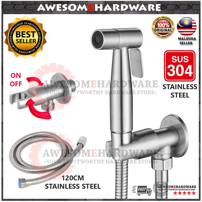 RF81 SUS304 STAINLESS STEEL BIDET SET WITH ANGLE VALVE WATER