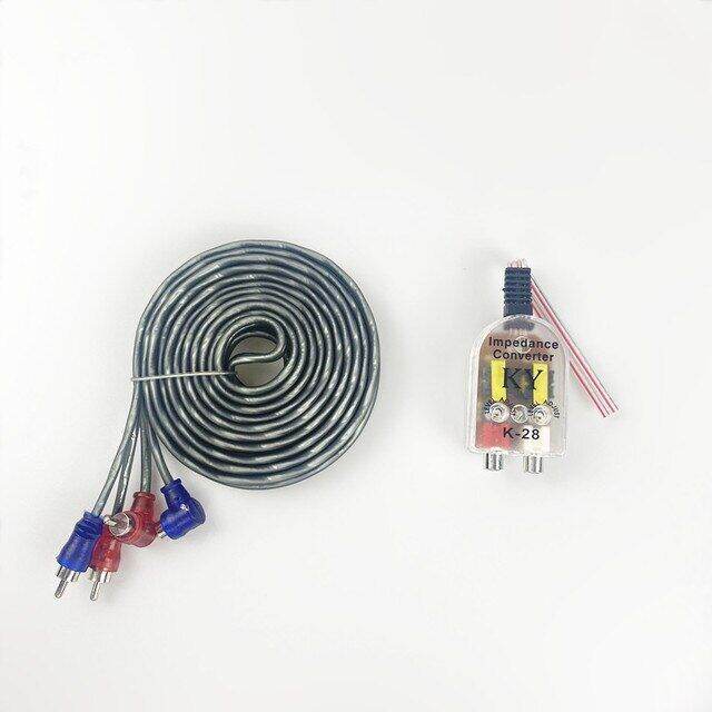 12V Universal Car Speakers To Rca Line Subwoofer Stereo Radio Converter