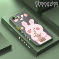 เคส Chenyyka สำหรับ VIVO Y71 Y71i เคสลายการ์ตูนกระต่ายชานมใหม่เคสโทรศัพท์เนื้อแข็งกันกระแทกเคสซิลิโคนแบบนุ่มคลุมทั้งหมดเคสป้องกันเลนส์กล้อง