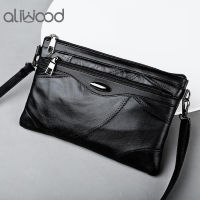 aliwood 2023 New Genuine Leather Women bag Wristband Clutch Female Shoulder Crossbody Bags Ladies Messenger Bags Handbag Bolsas