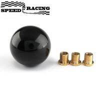 【LZ】✧ﺴ卍  Botão de engrenagem redonda curto shifter knob para carro universal acrílico shift knob preto prata SK-1006