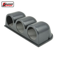 Dragon Gauge Universal 2นิ้ว Auto Car Racing Refit Volt Gauge Pods Carbon Color Triple Dash Mountable Hose Holder