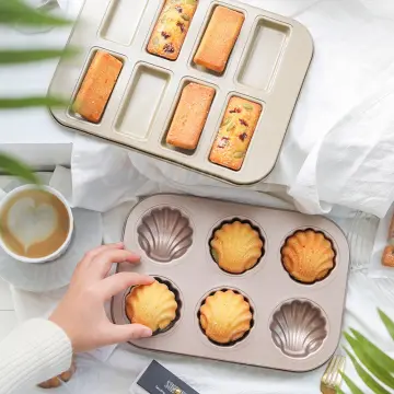 CHEFMADE Financier Cake Pan, Non-Stick 6-Cavity Rectangle Muffin Pan  Biscuits Cookies Bakeware - Yahoo Shopping