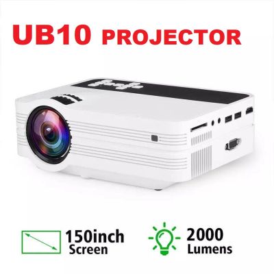 UB10 MINI PROJECTOR 2000 Lumens MINI LED ทีวีโฮมเธียเตอร์โปรเจคเตอร์ LCD มัลติมีเดีย Proyector 3D Beamer สนับสนุน HD 1080P