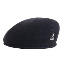 【Hot】 KANGOL Sombrero De Canuro De Lana Para Hombre Y Mujer Boina Británica De Moda De Marca De Marea Salvaje Boina Dey Negra Gorras De Sombrero Fedora