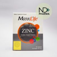 Maxxlife Zinc Amino Acid Chelate แม็กซ์ไลฟ์ ซิงค์อะมิโนคีเลต 30 เม็ด