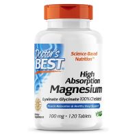 [ แมกนีเซียม ] Doctors Best, High Absorption Magnesium (100 mg) x 120 เม็ด (tablets)