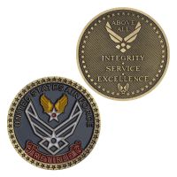 【CC】﹍✧♤  US Air Force Retired Souvenirs and Gifts Plated Coins Veteran Collectible Coin Commemorative