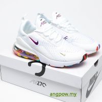 CODff51906at air max 270 mens and womens running shoes sports casual shoes running shoes white / Purple / gold