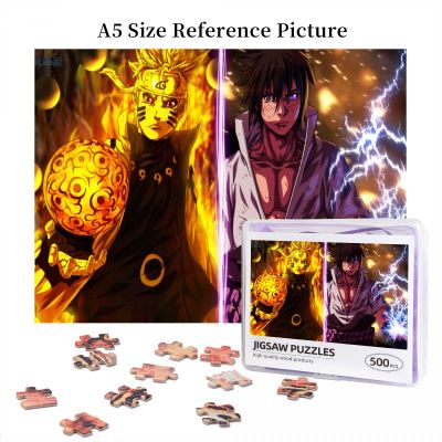 Naruto And Sasuke Wooden Jigsaw Puzzle 500 Pieces Educational Toy Painting Art Decor Decompression toys 500pcs