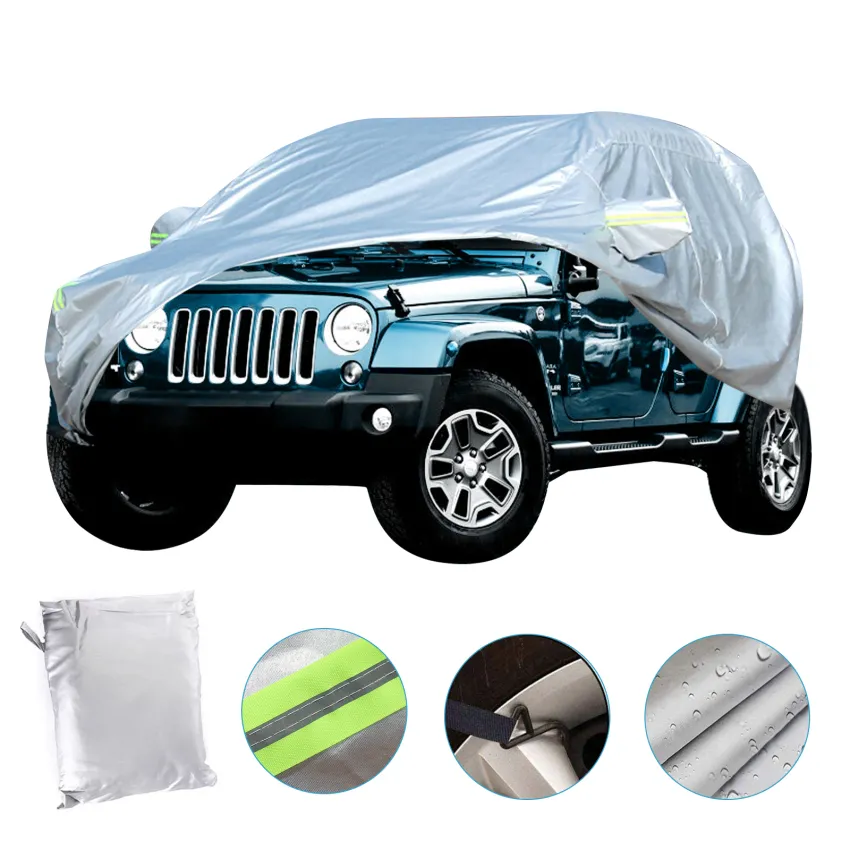 MA 210D Oxford Car Cover Compatible With Jeep Wrangler Cover 2 Door  Waterproof For YJ, TJ, JK &Amp; JL 1987-2020 With Windproof Straps | Lazada