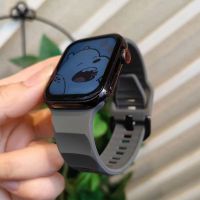 สายนาฬิกาซิลิโคนแบบนิ่มสำหรับสายคาด Apple Watch Ultra 8 SE 7 Series 49มม. 45มม. 41มม. 44มม. 40มม. สายนาฬิกาสำหรับ I-Watch 6 5 4 3 42มม. 38มม.