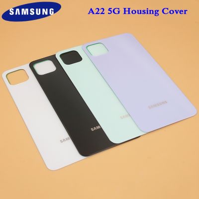 Samsung A22แบตเตอรี่ A226 5G ของแท้ฝาหลังแผงปลอกหุ้มช่องหลังเคสโทรศัพท์ซ่อมแซมชิ้นส่วนสำหรับ Galaxy A 22 A22