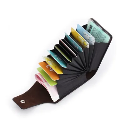 1Pc Men Business Credit Card Holder PU Leather Purse for Cards Case Wallet for Credit ID Bank Card Holder Women Men Coin Purse