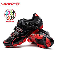 Santic รองเท้าปั่นจักรยานผู้ชาย SPD จักรยานเสือภูเขาล็อครองเท้าอุปกรณ์เสริมสำหรับปั่นจักรยาน MTB รองเท้าล็อคตัวเองระบายอากาศ WMS17001