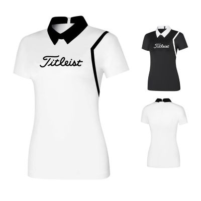 W.ANGLE G4 FootJoy Amazingcre PXG1 Titleist﹍☫☸  New golf womens tops summer self-cultivation clothing tops breathable sweat easy to dry golf jersey