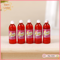 [แกรี่ลิเดีย] ของเล่นตุ๊กตาสำหรับตกเเต่งน้ำผลไม้ผลไม้ Botol Minuman จำนวน5ชิ้นขนาด1:12บ้านตุ๊กตา