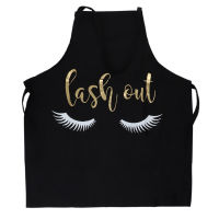 TDANCE Embroidered Apron For Eyelash Artist Bronzing Eyelash Pattern Kitchen Apron Short Adjustable Eyelash Extension Makeup