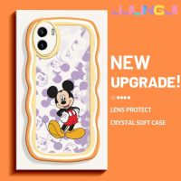 Jlingji เคสสำหรับ VIVO Y15s Y15a Y01การ์ตูนแฮปปี้มิกกี้ดีไซน์ใหม่คอลอร์ขอบคลื่นกันกระแทกแบบใสนิ่มเคสมือถือโปร่งใสลายกล้องถ่ายรูปที่สร้างสรรค์เคสซิลิกาเจลฝาครอบป้องกัน