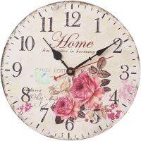 12 inch 30 cm wooden silent vintage wall clock wall clock without ticking noise