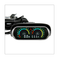 2 in 1 LCD Universal Car Horizontal Water Temp Gauge Oil Pressure Gauge for 10mm Sensor