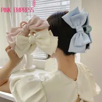 โปรโมชั่น Flash Sale : Korean Large Bow Clip Girl Fashion Fabric Sweet Hairpin Headwear