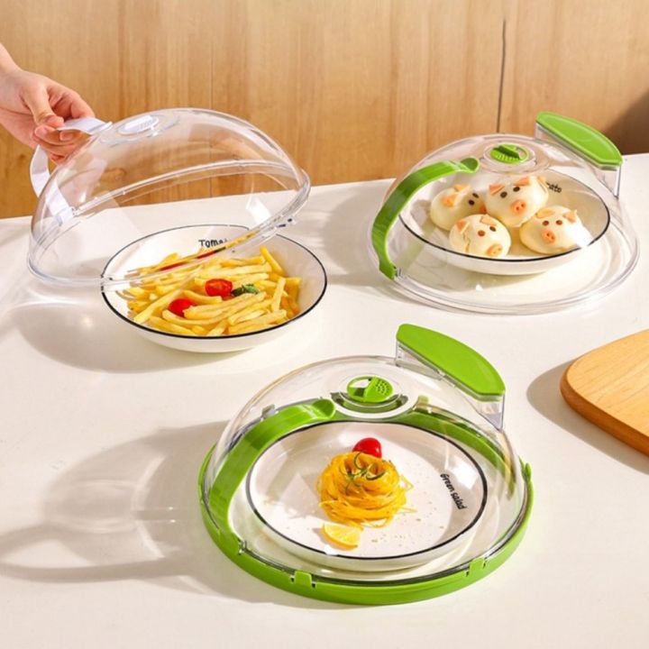 Microwave Food Cover High-Temperature Anti-Sputtering With Handle Heat  Resistant Lid For Microwave Fresh-Keeping Cover